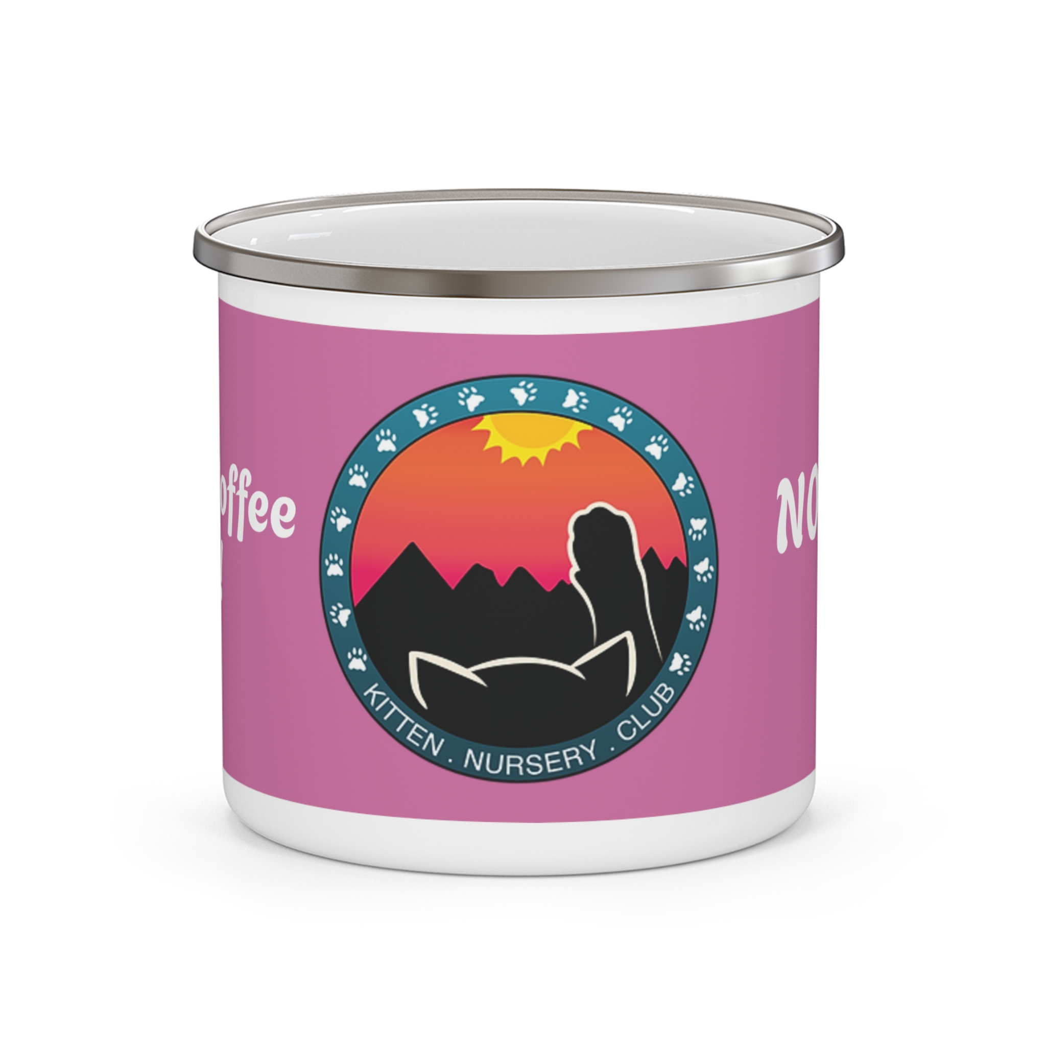 No Ice! Kitten Nursery Club Enamel Camping Mug